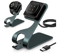FASTSNAIL Charging Dock Fit for Fitbit Versa 3/4/Sense/Sense 2/ace LTE | Magnetic Charging Stand with 4.9ft Charging Cable for Google Pixel Watch 2/Pixel Watch 3,Dark Green