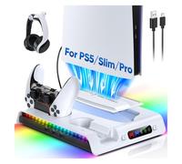 FASTSNAIL Charging Stand with Cooling Fan for PS5/Pro/Slim Console