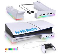 FASTSNAIL Horizontal Stand with RGB LED Light for PS5 Slim/PS5 Pro Console