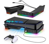 FASTSNAIL RGB Horizontal Stand Compatible with New PS5 Slim/Pro Console