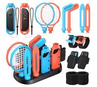 FASTSNAIL Sports Game Accessories Bundle Compatible with Nintendo Switch & for Joycon 2, Family Party Accessories Pack with Organized & Storage Station for Switch Sports Games