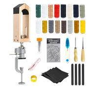 FASTTOBUY Leather Stitching Pony Sewing Pony with 56 PCS Sewing Kit for DIY Hand Stitching Leather Clamping (Universal Rotating Pony)