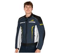 FASTWAY T-2212 Motorbike Team Jacket unisex Blue/White/Black/Yellow, 4XL