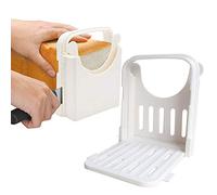 Fastwolf Bread Slicer,Adjustable Toast Slicer Toast Cutting Guide for Homemade Bread,Foldable Bread Toast Slicer Bagel Loaf Slicer Sandwich Maker Toast Slicing Machine with 5 Slice Thicknesses (White)
