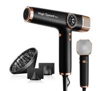 Faszin 330g Lightweight Hair Dryer, 110,000 RPM High Speed Motor | Fast Drying, 200 Million Ionic Hairdryers for Women & Men, Low Noise Hair Dryers, with 3 Magnetic Nozzle,UK Plug