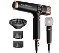 Faszin Professional Hair Dryer - Lightweight Hairdryer with Diffuser, Low Noise, 200 Million Ionic, 110,000 RPM High-Speed Motor for Women & Men, Home or Travel