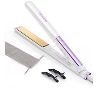 Faszin Hair Straightener, Fast Heating Titanium Flat Iron with Negative Ions to Create Sleek Style, 3D Floating Wide Plate for Both Thick and Thin Hair, Dual Voltage & 11 Levels Adjustable Temp