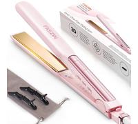 Faszin Hair Straighteners, Ionic Titanium Plate for Smooth Shiny Results, 20S Fast Heat Up Flat Iron, Clear LCD Display, 2 in 1 Straightener and Curler Styling Tool for Straighten Hair (Pink)
