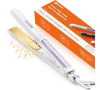 Faszin Ionic Hair Straighteners, 20S Fast Heat Up Flat Iron, Titanium Plate for Smooth Shiny Results, Clear LCD Display, 2 in 1 Hair Straightener (White)