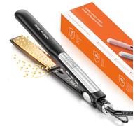 Faszin Hair Straighteners, Ionic Titanium Plate for Smooth Shiny Results, 20S Fast Heat Up Flat Iron, Clear LCD Display, 2 in 1 Straightener and Curler Styling Tool for Straighten Hair (Black)