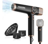 Faszin Professional Hair Dryer - Lightweight Hairdryer with Diffuser, Low Noise, 200 Million Ionic, 110,000 RPM High-Speed Motor for Women & Men, Home or Travel
