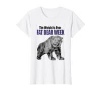 Fat Bear Week! The Weight is Over! Time to Celebrate Value Graphic T-Shirt, Women, White, L