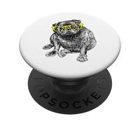 Fat Black Pug PopSockets Adhesive PopGrip