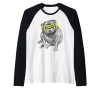 Fat Black Pug Raglan Baseball Tee