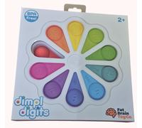 Fat Brain Toys Sensory Toy Dimpl Digits - Number Learning Push & Pop, Multi-color, Medium, 2+ years
