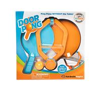 Fat Brain Toys F195 Fat Brain Door, Ping Pong Without Table, Includes Clamp with Tethered Ball and 2 Paddles, Suitable for Kids from 6 Years +, Multicoloured, 50118