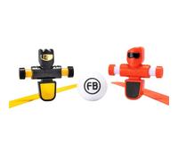 Fat Brain Toys - Tabletop Game - Foosbots 2-Pack - Football 2-Player Trickshot - Orange & Green