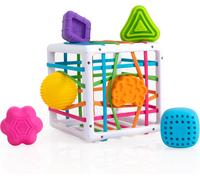 Fat Brain Toys InnyBin Shape Sorter Baby Sensory Motor Skills Toy Learning
