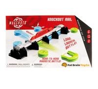 Fat Brain Toys Magshuto Knockout Rail, Head-to-Head Launcher Game, Fast-Paced Knockout Challenge, Hand-Eye Coordination Skill Toy for Kids and Families