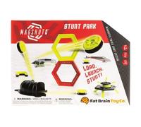 Fat Brain Toys Magshuto Stunt Park, Trick Shot Ramp Set, 15 Challenges, STEM Activity Toy, Launching and Flipping Action, Creative Indoor Game for Kids