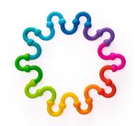 Fat Brain Toys Plip Links - Sensory Fidget Toy, Building Toy for Kids | Silicone Link Building Toy, Open Ended Play - Sensory Toy for Kids, Fine Motor Skills, Pop and Click Fun