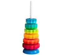 Fat Brain Toys Spin Again - Suction Toy, Stacking Toys for Baby | Suction Spinning Stacking Tower - Baby Stacking Cups, Suction Toys, Spinning Toys for Babies, Fine Motor
