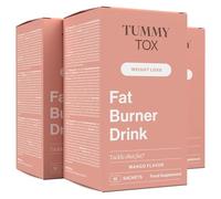 Fat Burner Drink - L-Carnitine, Guarana, Yerba Mate Leaf Extract, and Papaya Extract - Mango Flavoured Drink - 30 Sachets for 30 Days - TummyTox