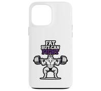 Fat But Can Fight Gym Funny Gym Workout Unicorn Bodybuilding Case for iPhone 13 Pro Max