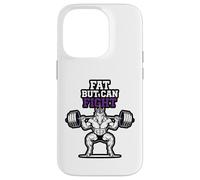 Fat But Can Fight Gym Funny Gym Workout Unicorn Bodybuilding Case for iPhone 14 Pro