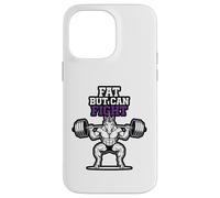 Fat But Can Fight Gym Funny Gym Workout Unicorn Bodybuilding Case for iPhone 14 Pro Max