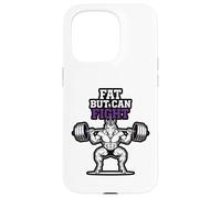 Fat But Can Fight Gym Funny Gym Workout Unicorn Bodybuilding Case for iPhone 15 Pro