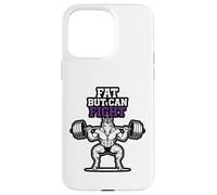 Fat But Can Fight Gym Funny Gym Workout Unicorn Bodybuilding Case for iPhone 15 Pro Max