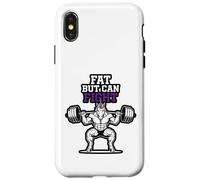 Fat But Can Fight Gym Funny Gym Workout Unicorn Bodybuilding Case for iPhone X/XS