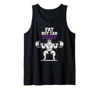 Fat But Can Fight Gym Funny Gym Workout Unicorn Bodybuilding Tank Top