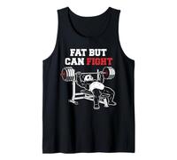 Fat But Can Fight Gym Workout Cardio Panda Bodybuilding Mens Tank Top