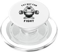 Fat But Can Fight Manatee Strongman Strong Dad Gym Fitness PopSockets PopGrip for MagSafe