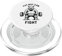 Fat But Can Fight Rhino Strongman Strong Dad Gym Fitness PopSockets PopGrip for MagSafe