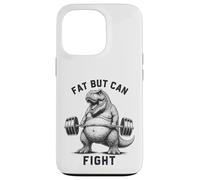 Fat But Can Fight T Rex Strongman Strong Dad Gym Fitness Case for iPhone 13 Pro