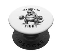 Fat But Can Fight T Rex Strongman Strong Dad Gym Fitness PopSockets Adhesive PopGrip