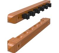 Fat Cat 2-Piece Wall Mounted Hardwood Billiard/Pool Cue Rack, Holds 6 Cues