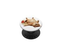 Fat Cat Ate All The Kibble Funny Chonky Meme Mom Orange PopSockets Adhesive PopGrip