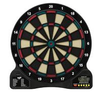 Fat Cat by GLD Products 727 Electronic Dartboard Value Size Over 15 Games and 132 Options Auto-Scoring Compact Display with Missed-Dart Throw Catch Ring Soft Tip Darts and Extra Points Battery