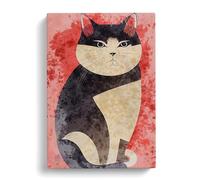 Fat Cat Canvas Wall Art Print 30x20 Inch