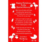 FAT CAT Cards & s from The Bump Baby Christmas Poem Verse 'Special Mummy' - Special Animal Xmas Card for Her Kids