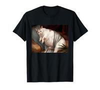 Fat Cat Crying Chonk Painting Meme Ugly Renaissance Meme T-Shirt