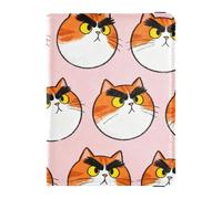 Fat Cat Cute Passport Cover with RFID Blocking Passport Case Travel Documents Wallet Lightweight