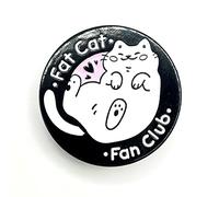 Fat Cat Fanclub Cute Metal Enamel Pin Badge