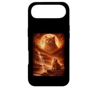 Fat Cat Howling At Moon Vintage Funny Mystic Case for iPhone Air