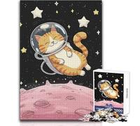 Fat Cat in Space Jigsaw Puzzle 1000 Educational Fun Learning Activity Game Perfect Thoughtful Gift for Any Occasion Size 50x75cm