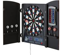 Fat Cat Mercury Electronic Dartboard, Built In Cabinet Doors With Integrated Scoreboard, Dart Storage For 6 Darts, Dual Display In Two Colors, Compact Target Face For Fast Play